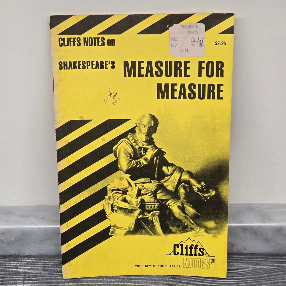VTG Cliffs‎ Notes Shakespeare Measure for Measure Study Guide, ISBN 0822000490